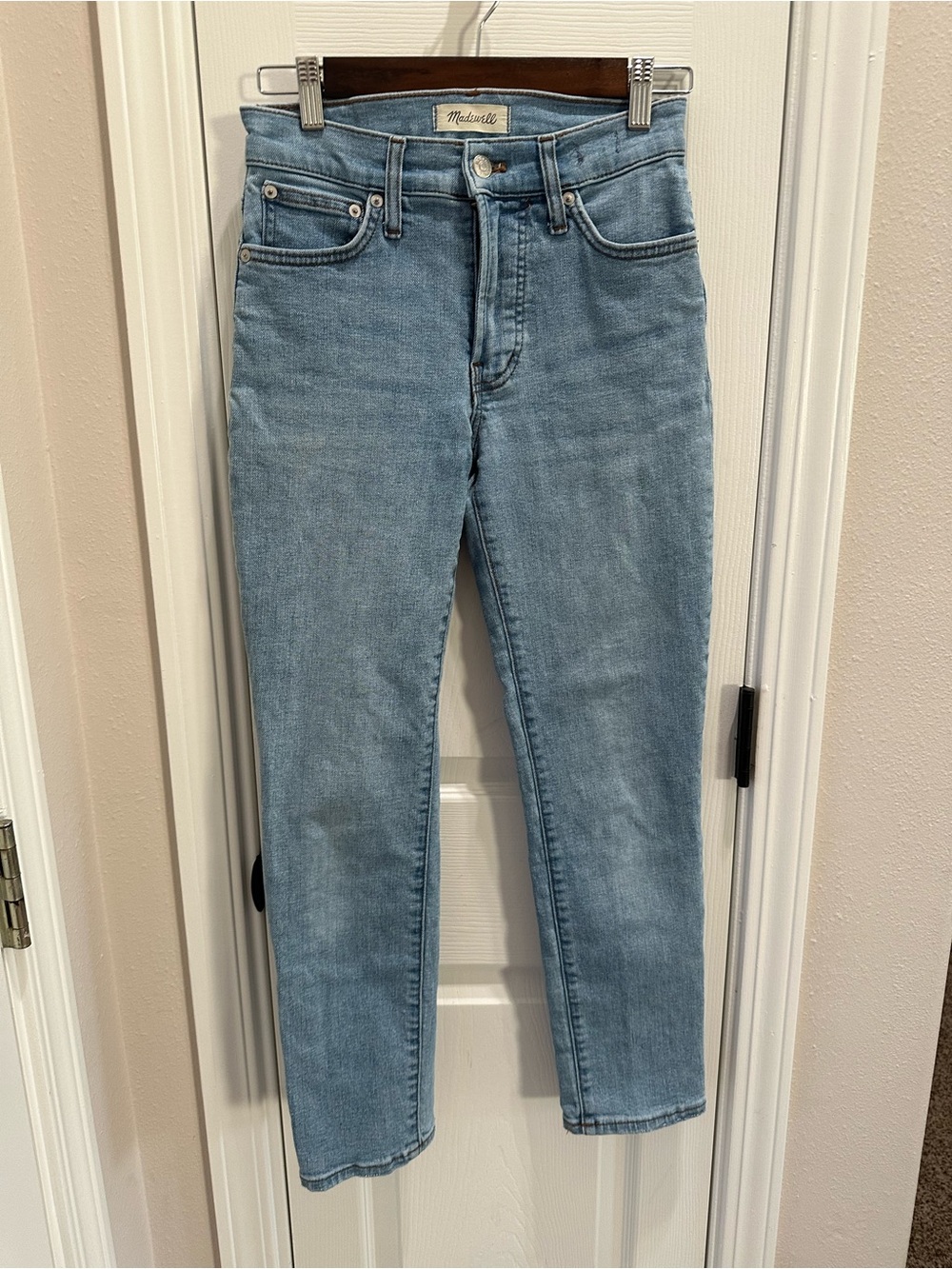 Madewell High-Rise Perfect Vintage Jeans in Light Wash Blue